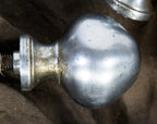 lot of matching original c. 1950's chrome-plated solid stainless steel mid-century modern veterans administration lakeside hospital interior doorknobs