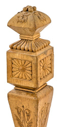 one-of-a-kind all original solid oak wood hand carved american aesthetic interior residential salvaged minneapolis mansion  freestanding new posts with unique profiles