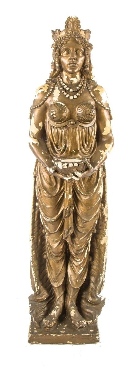 one of a kind original museum-quality 1926 full-figured interior granada theater salvaged chicago statue