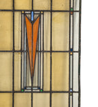 largely intact c. 1924 museum-quality george grant elmslie-designed old second national bank building art glass window with centrally located distinctive "v" design