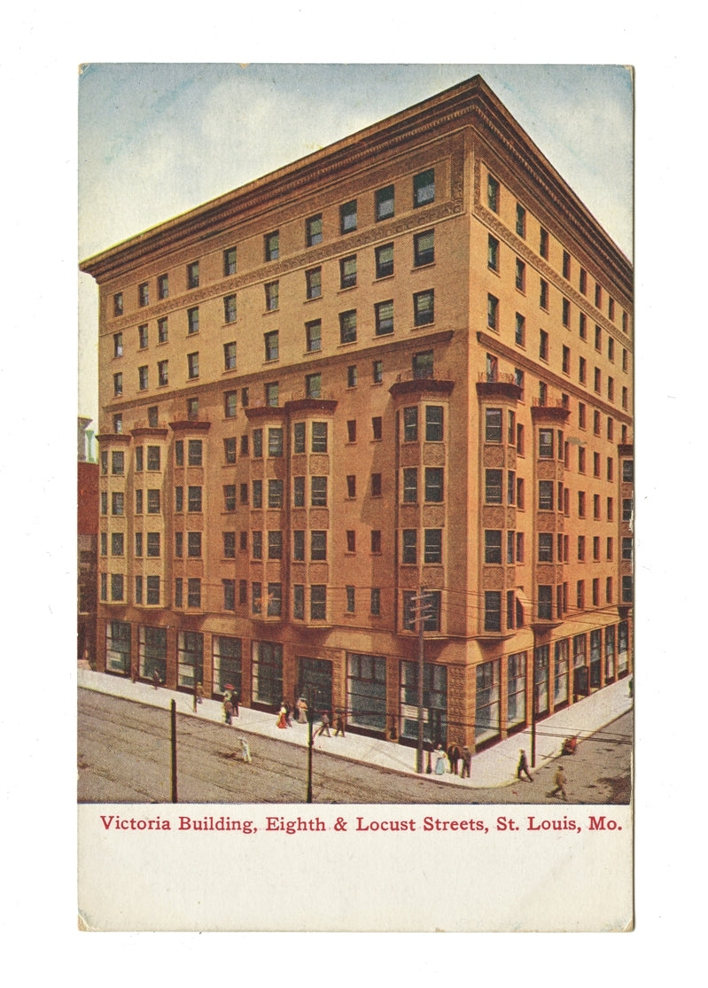 rare and richly colored adler and sullivan-designed st. nicholas hotel (demolished) post card