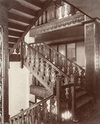 1980s adler and sullivan guaranty building restoration interior cast iron staircase baluster