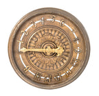 one of two matching ornamental plated iron late 19th century salvaged philadelphia united gas improvement company building interior lobby elevator floor indicator with brass arrow