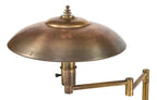 hard to find original c. 1930's american art deco style streamlined style brass faries "guardsman" floor lamp with swivel arm and weighted base