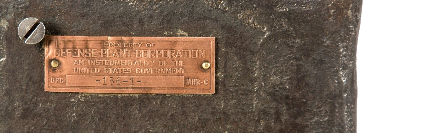 repurposed early 20th century antique american industrial refinished brushed metal cast iron machine base with newly added solid oak wood tabletop