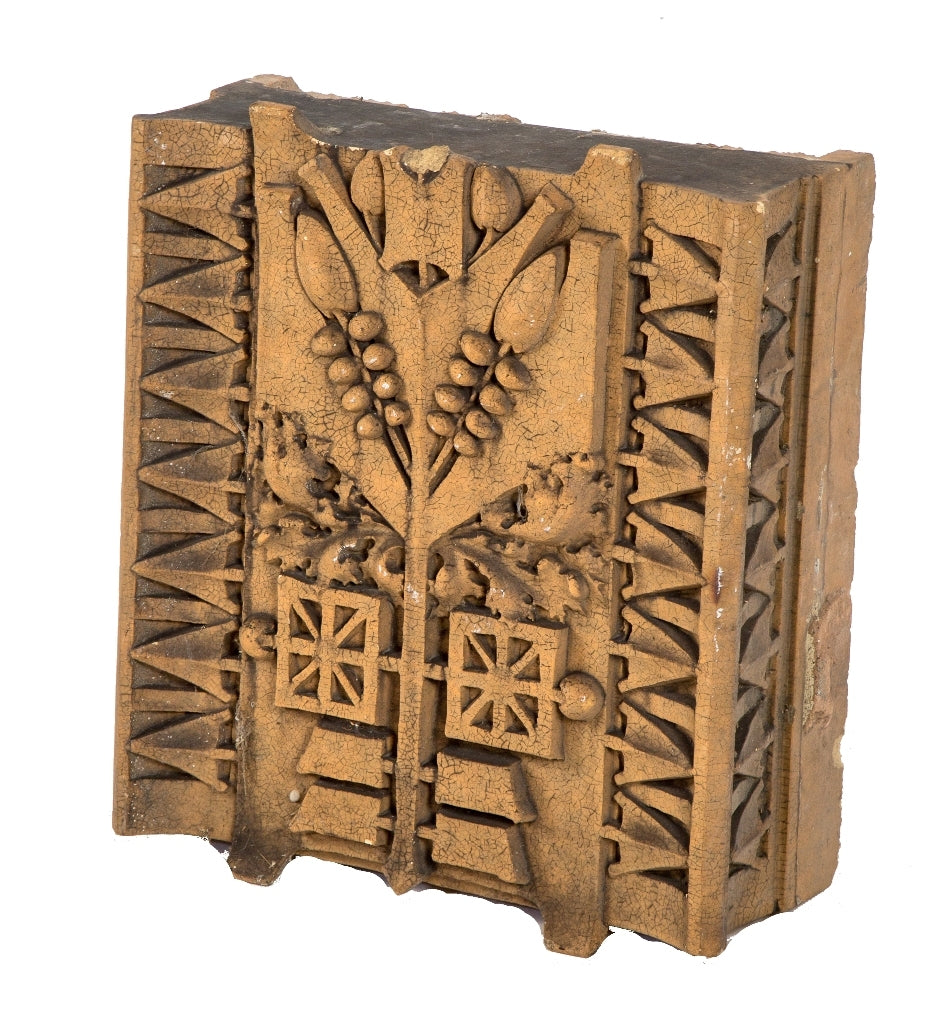 c. 1936 george grant elmslie-designed oliver p. morton school ornamental terra cotta exterior pier capital modeled by fritz albert