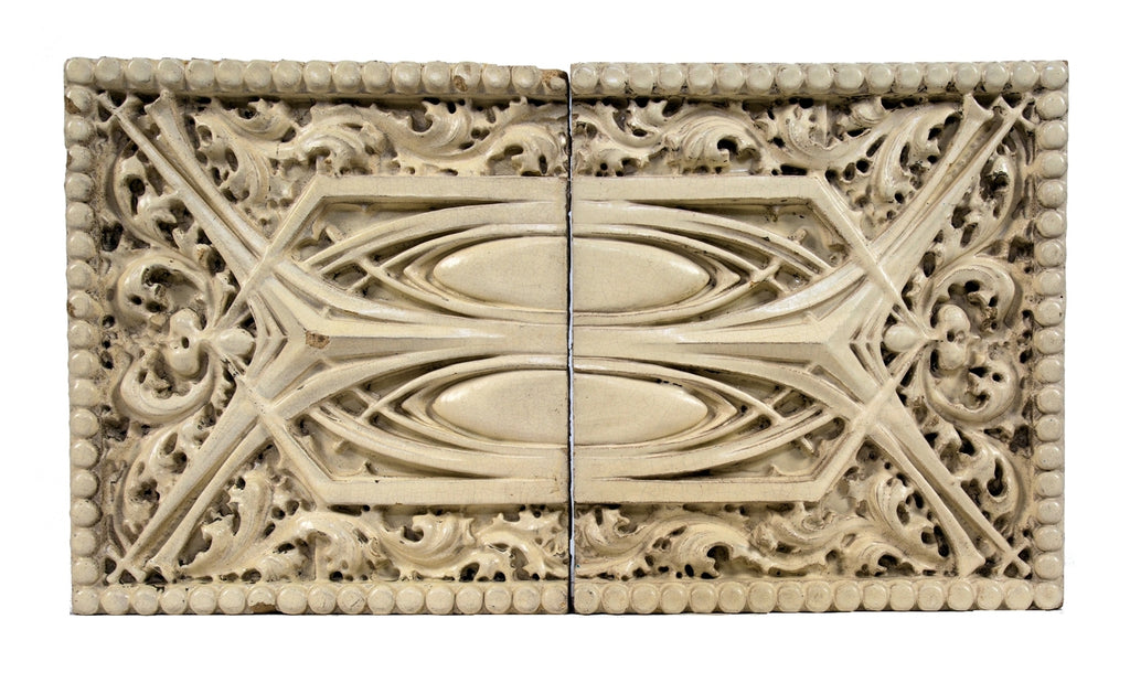 original historically important c. 1908 kuntz-remmler company building two-piece terra cotta sullivanesque glazed terra cotta spandrel designed by architect william j. brinkman