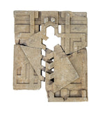 documented museum-quality c. 1914 exterior chicago midway gardens single-sided strongly geometric perforated cast concrete frieze panel