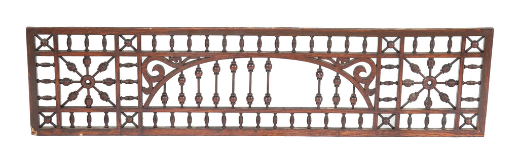 original 1880's victorian era salvaged chicago solid oak wood architectural stick-and-ball interior residential fretwork