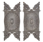 two original and intact late 19th century salvaged chicago william le baron jenney-designed leiter ii building interior staircase baluster panels with bower-barff finish