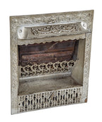 highly desirable late 19th century original antique american victorian era salvaged chicago interior residential fireplace gas "grate" or insert with patented design