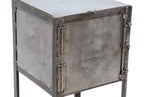 american depression era industrial custom-built freestanding factory foreman lockable strongbox comprised of welded joint steel