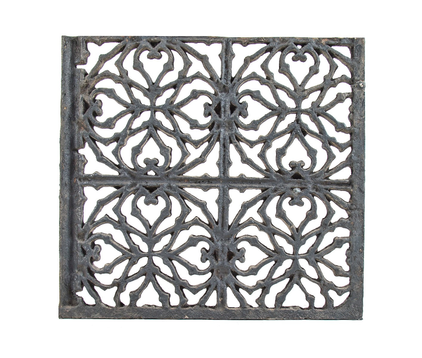 late 19th century historically important american salvaged chicago m.a. meyer loft building ornamental wrought iron exterior perforated fire escape horizontal platform