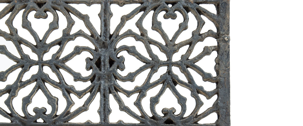 late 19th century historically important american salvaged chicago m.a. meyer loft building ornamental wrought iron exterior perforated fire escape horizontal platform