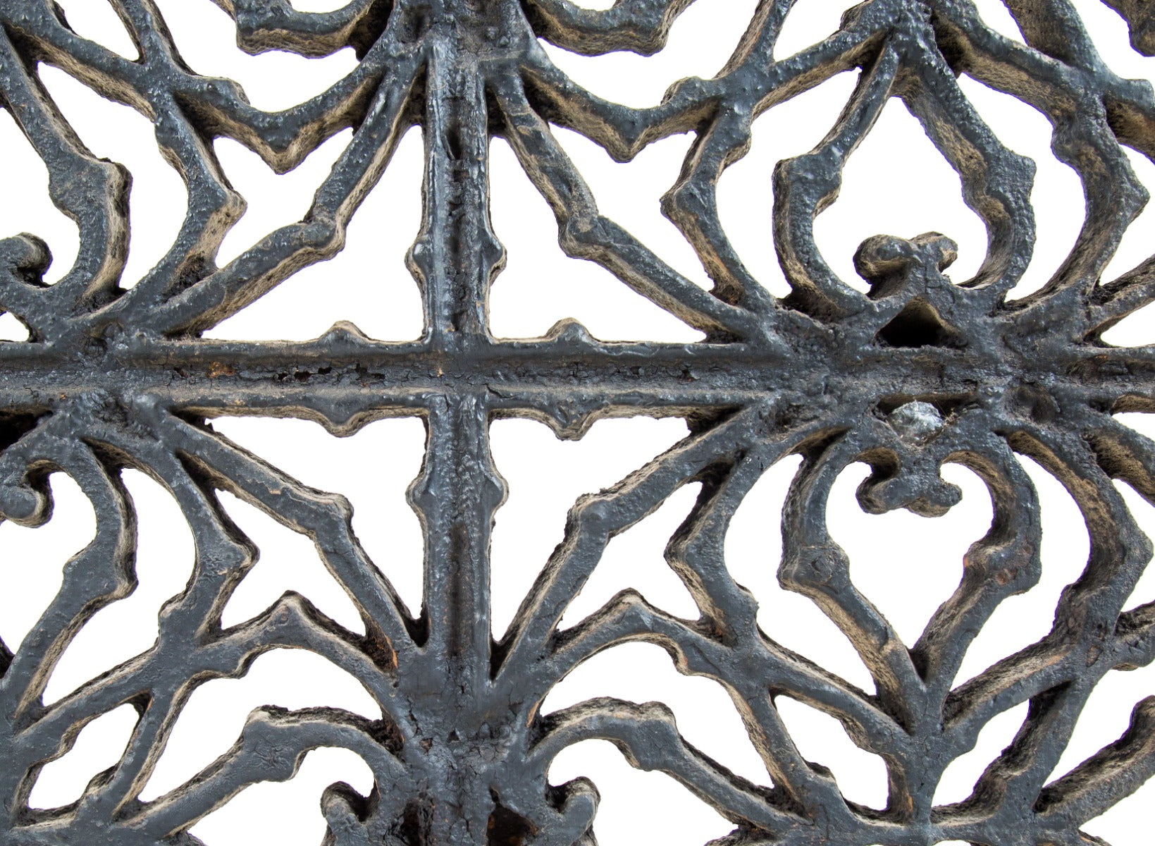 late 19th century historically important american salvaged chicago m.a. meyer loft building ornamental wrought iron exterior perforated fire escape horizontal platform