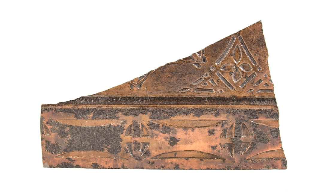 original 1894 chicago stock exchange building louis h. sullivan-designed copper-plated cast iron interior staircase stringer fragment