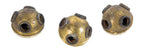 single rare early 20th century salvaged chicago factory four light socket cluster with brass shells and glazed white porcelain rings