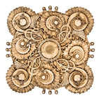 well-executed recast of and original museum-quality 1884 louis h. sullivan-designed interior louis frank residence light fixture cast plaster ceiling medallion