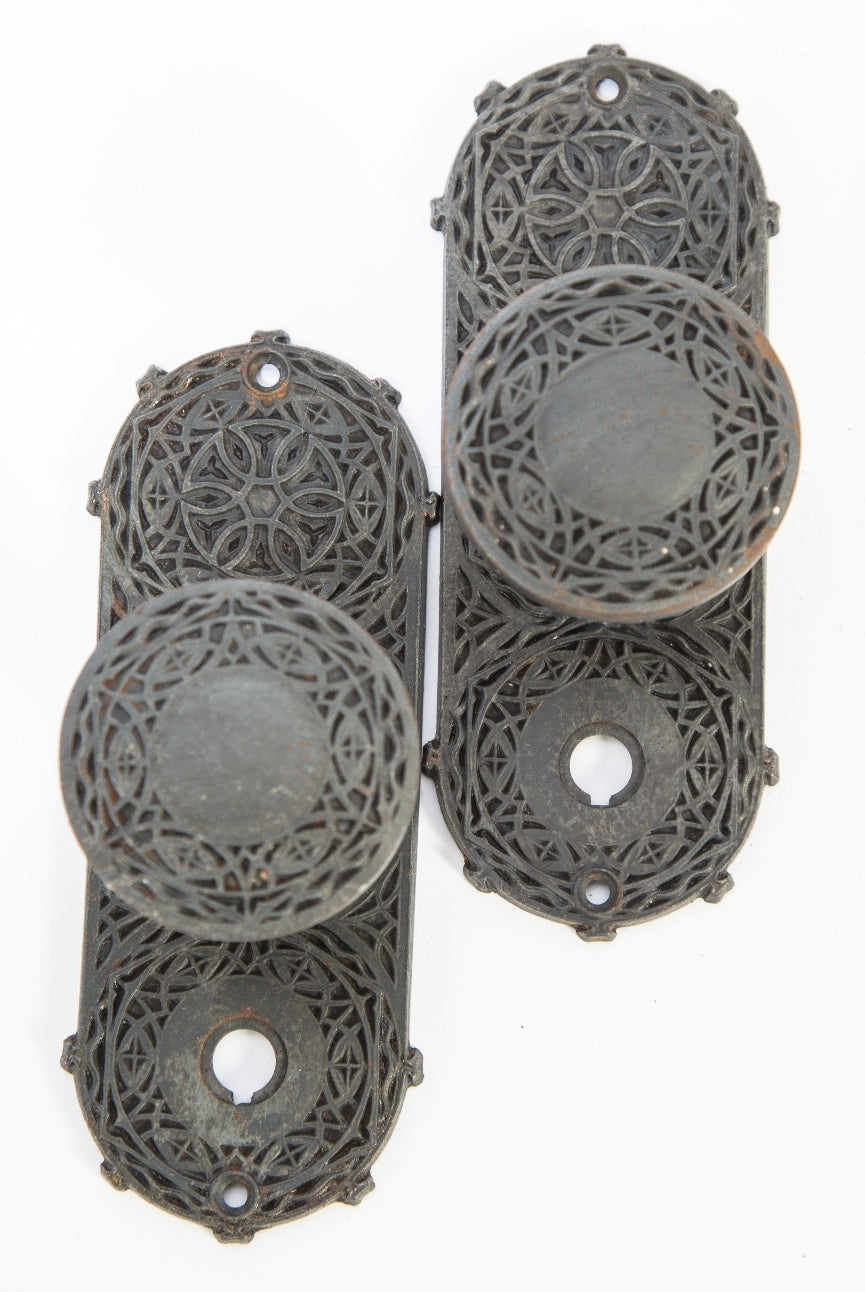 museum quality late 19th century chicago stock exchange building utility or privacy door hardware designed by louis h. sullivan