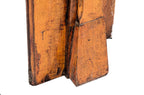 uniquely-designed original late 19th or early 20th century antique american interior residential quartered oak wood fireplace mantel with original finish