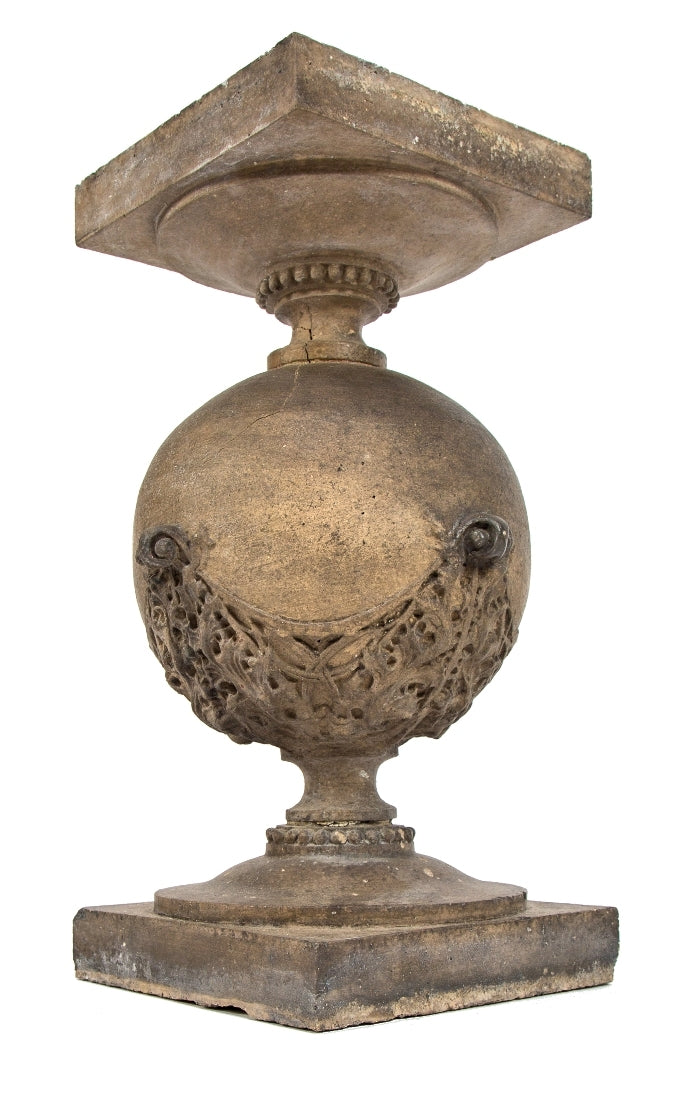 original museum-quality frank lloyd wright-designed sullivanesque terra cotta baluster salvaged from the 1894 robert roloson rowhouses