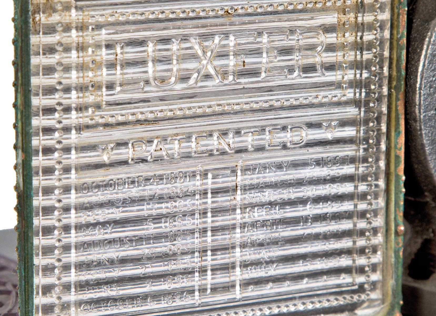 important 1890s frank lloyd wright-designed luxfer prism company patent tile with original copper caming