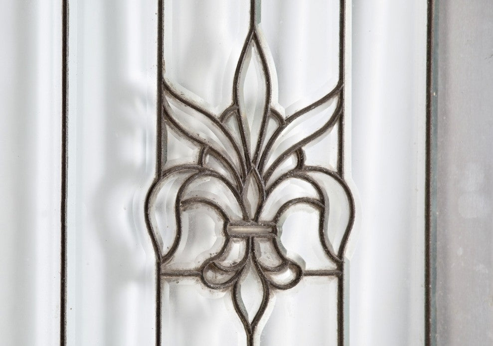 exceptional all original late 19th or early 20th century antique american leaded and beveled glass salvaged chicago exterior residential solid quartered oak wood entrance door