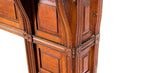 impressive c. 1880's completely intact salvaged chicago interior residential quartered oak eastlake style fireplace mantel with original beveled mirror