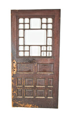 spectacular original 1880's salvaged chicago antique american interior residential gold coast vestibule oak wood door with beveled glass