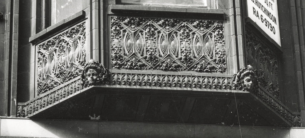original 1899 historically important white glazed western methodist book concern building ornamental terra cotta sullivanesque spandrel panel
