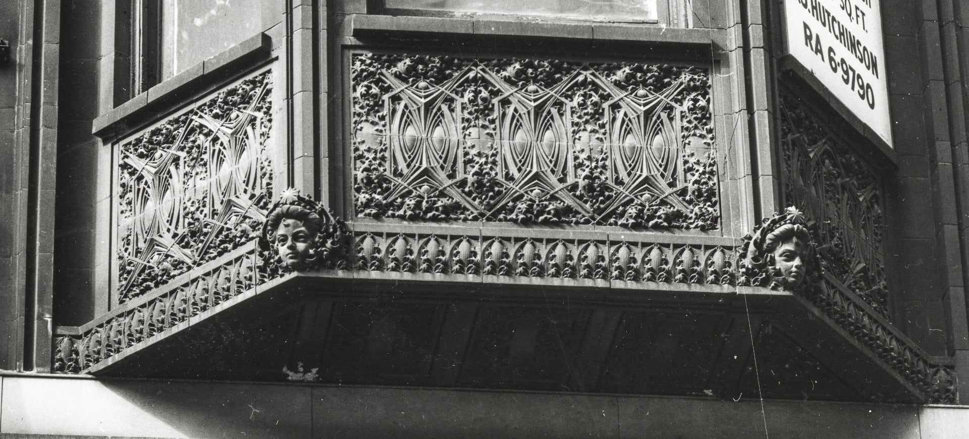 original 1899 historically important white glazed western methodist book concern building ornamental terra cotta sullivanesque spandrel panel