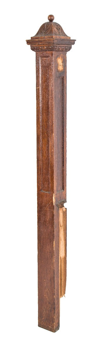 late 19th century original salvaged chicago carved oak wood interior residential new post with ball finial