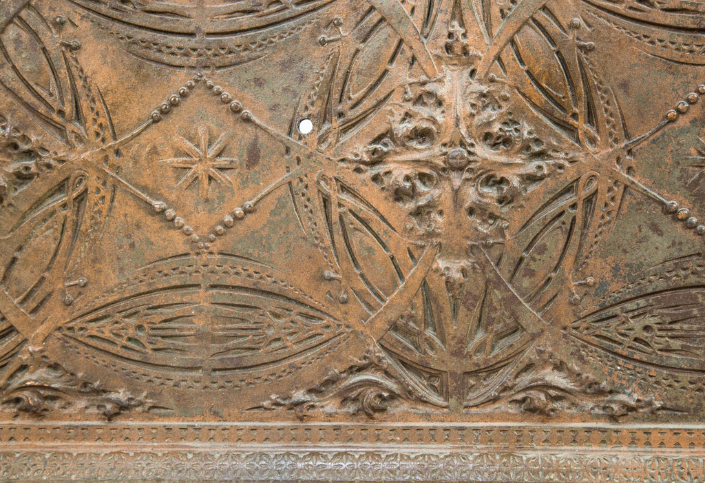 museum-quality copper-plated ornamental cast iron chicago stock exchange building louis h. sullivan-designed interior elevator transom panel