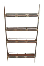 unique custom-built american industrial adjustable wall-mount welded joint shelving unit