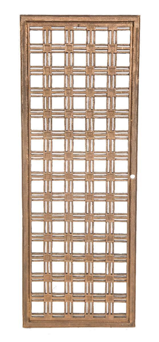 exceptional all original oversized heavy cast bronze hugh garden-designed lobby radiator grille salvaged from bunte candy factory