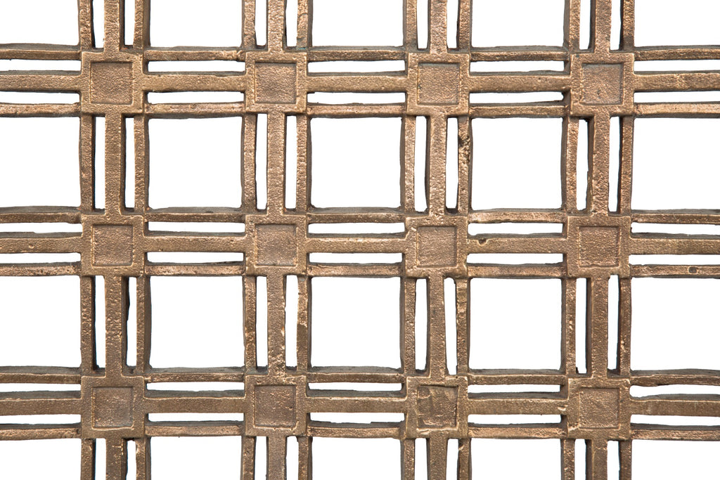 exceptional all original oversized heavy cast bronze hugh garden-designed lobby radiator grille salvaged from bunte candy factory