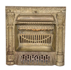 original 19th century ornamental cast iron interior residential fireplace gas insert designed by dawson brothers