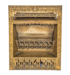 exceptional all original salvaged chicago ornamental cast iron dawson brothers fireplace has insert with old gold enameled finish