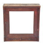 late 19th century solid quartered oak wood salvaged chicago cabinet with original mirror and interior shelves