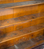 late 19th century solid quartered oak wood salvaged chicago cabinet with original mirror and interior shelves