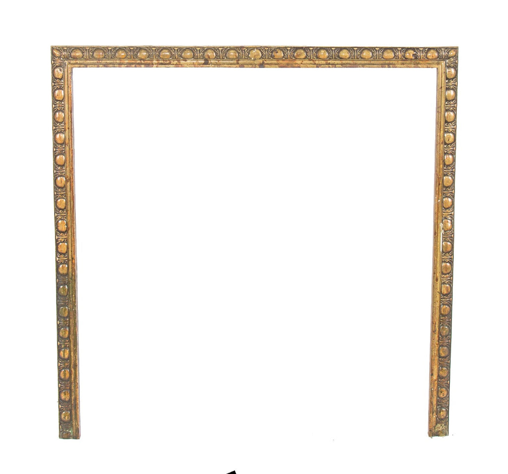 late 19th or early 20th century antique american ornamental cast brass residential fireplace surround with nicely aged surface patina