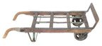 heavily reinforced antique american industrial hardwood factory machine shop furniture dolly with casters