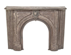 rare original and intact salvaged chicago ornamental cast iron italianate style interior residential fireplace mantel with keystone