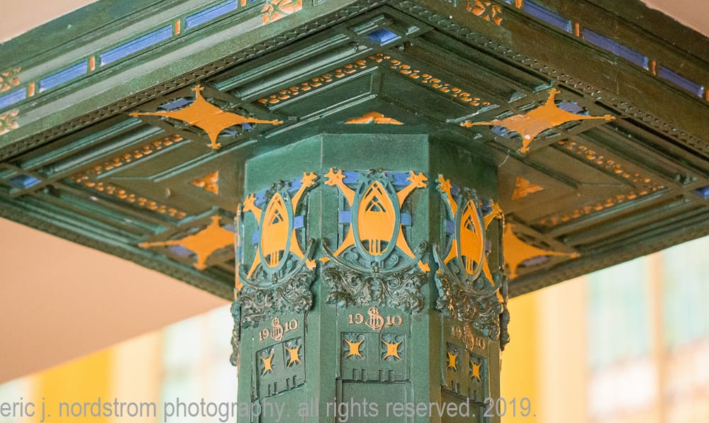 original early resin recast of a louis sullivan-designed plaster capital used in the restoration of peoples savings bank