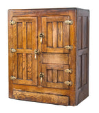 all original and intact early 20th century salvaged chicago golden oak wood bohn syphon refrigerator or icebox with interior shelves