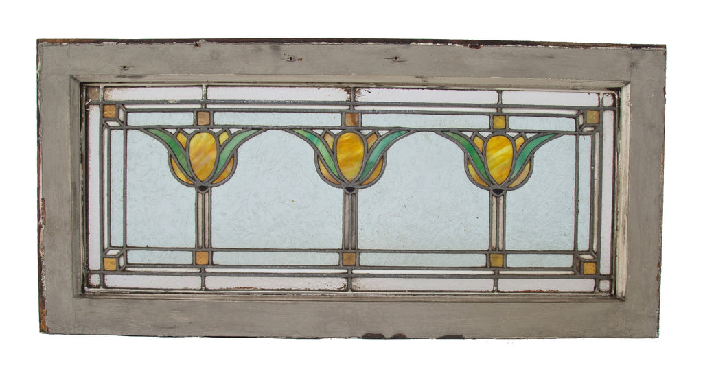 original early 20th century american art nouveau style interior residential salvaged chicago bungalow window