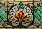 exceptional all original and intact late 19th or early 20th century new york city stained glass window bedecked with several faceted jewels