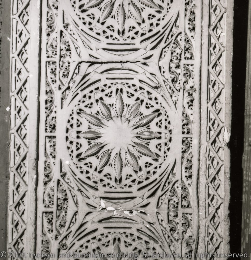 historically important 1892 adler and sullivan schiller building interior auditorium plaster "starpod" panel framed