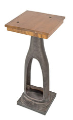 vintage american industrial heavy duty custom-built salvaged chicago machine base with newly added wood top
