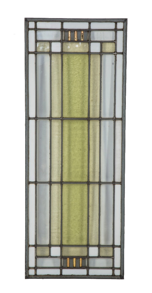 unusual all original early 20th century leaded art glass residential window attributed to william drummond